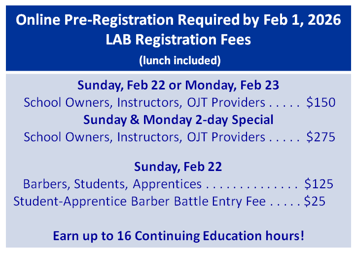 LAB Registration Fees